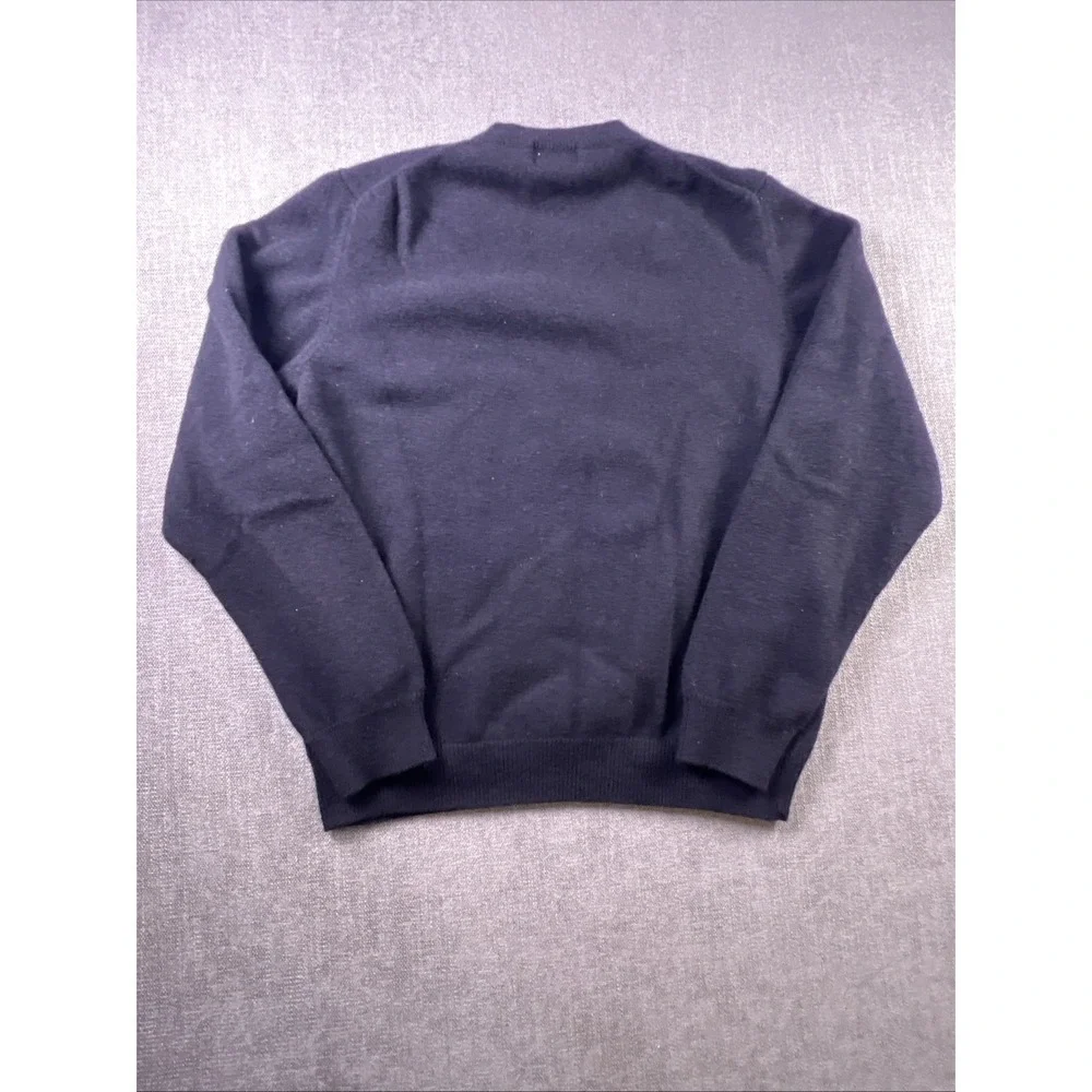 Club Room Lambswool Sweater Men L‎ Black V Neck Dad Teacher Casual Preppy